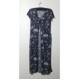 Sheer Navy Blue Floral Cover | Small | Y.K. Clothing